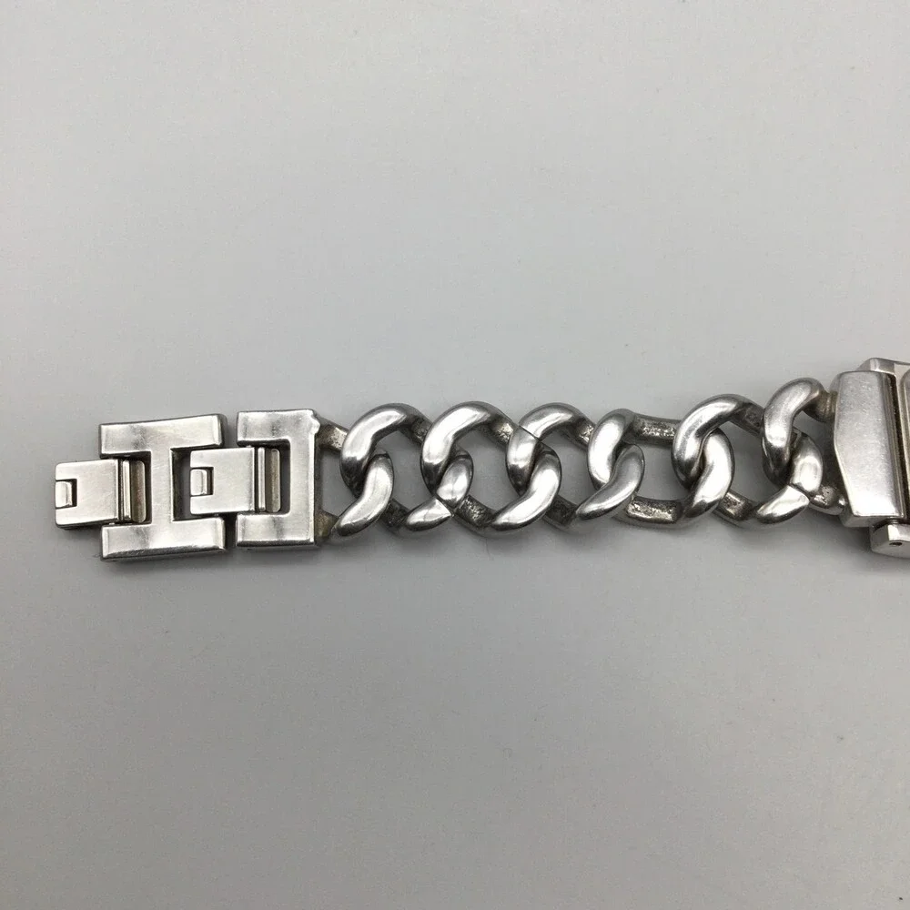 Michael Kors Womens Watch 20mm Black Dial Silver Tone Crystals New Battery 6.75